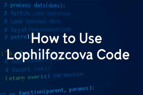 How to Use Lophilfozcova Code: A Comprehensive Guide