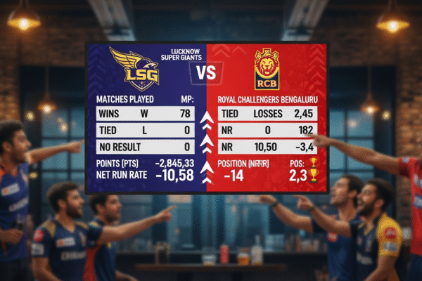 Lucknow Super Giants vs Royal Challengers Bengaluru Standings
