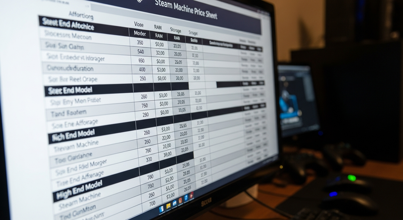 Steam Machine Price Leak